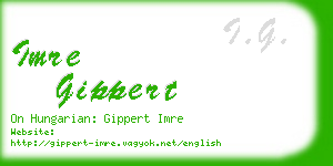 imre gippert business card